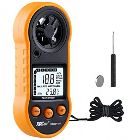 Anemometro digitale - misura temperatura - inclusa batteria